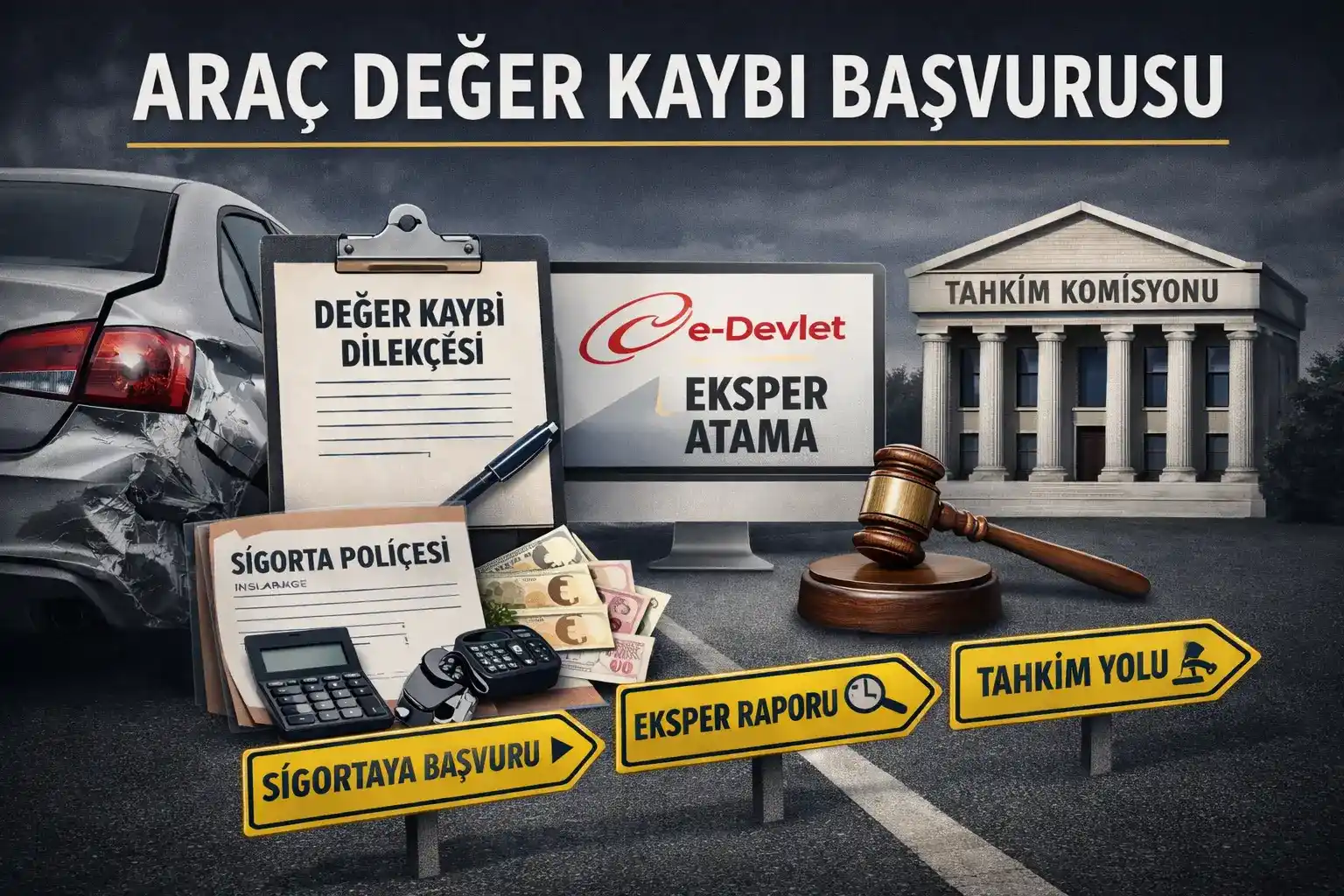 DEĞER KAYBI SİGORTA ŞİRKETİNE BAŞVURU DİLEKÇE ÖRNEĞİ